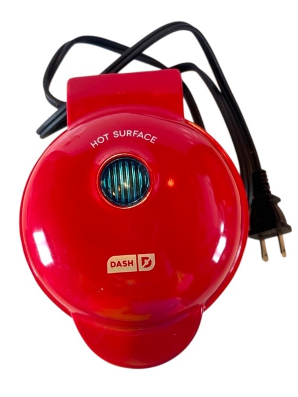 NWOT-Dash Mini Pie Maker in Red with a Blue Indicator Light on Top.